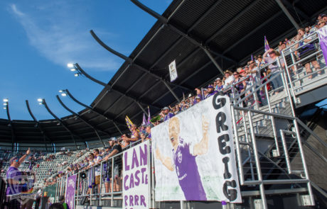 Banners and Crowd at Lynn Family Stadium - 2021